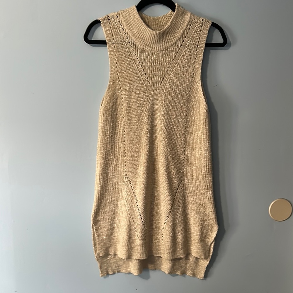 Cute beach cover up or lightweight high neck sweater size XL (fits smaller)